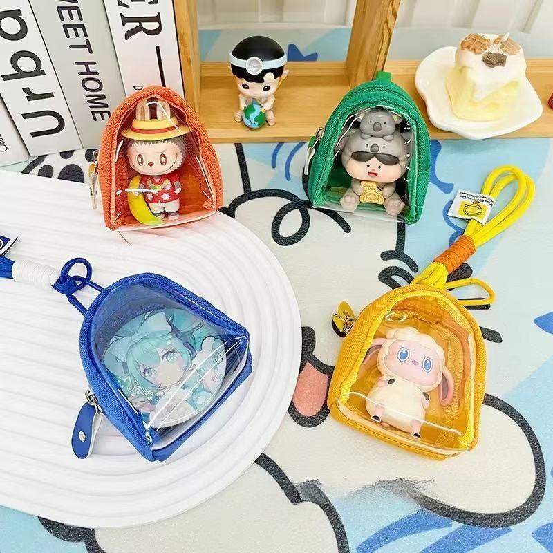 The New Millet Barwoo Storage Bag Transparent Coin Purse Canvas Headset Coin Doll Hanging Bag