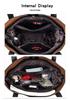 Women's Soft Leather Tote Bag - Stylish Simple Solid Color, Large Capacity, Single Shoulder for Work and Commute.