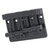 Electric Bass Bridge Tailpiece 4 String Fixed Saddle with Thickened Base Plate Hex Wrench Black