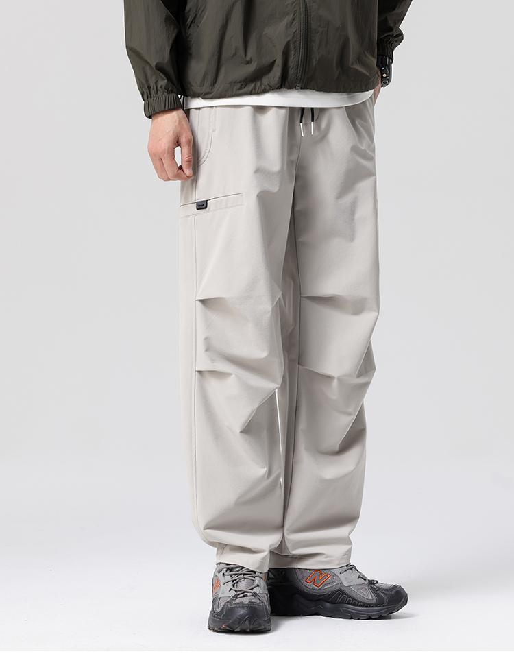 Outdoor workwear, paratrooper pants, hiking straight leg men's casual pants