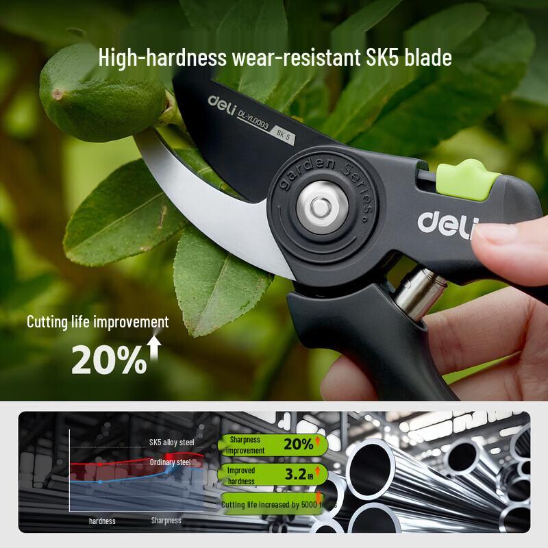 Deli 8-inch Anti-slip Pruning Shears