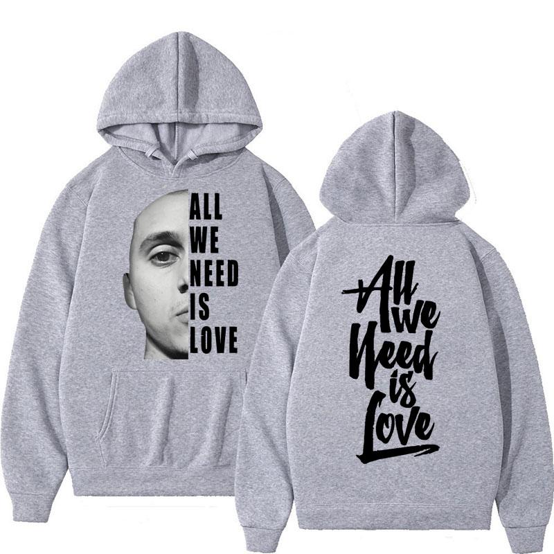 Rapper Canserbero Hoodies All We Need Is Love Pullover Men Women Trendy Vintage Oversized Casual Harajuku Sweatshirt Streetwear