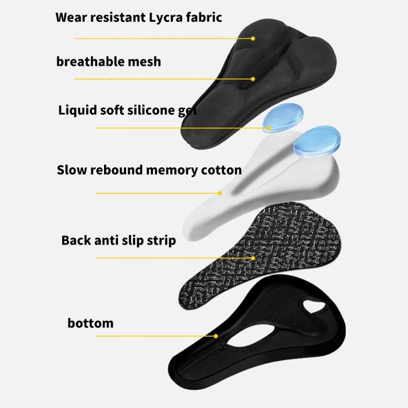 Thicken Bicycles Seat Cover Cushion Road Bike Cycling Saddles Comfortable Cycling Exercise Bike Seat Cushion Pad