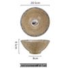 Popular 8-inch Color Glaze Ceramic Ramen Bowl - Hand-painted Trumpet Design