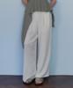 Teuwi Ont Linen Pintuck Elastic Waist Long Pants