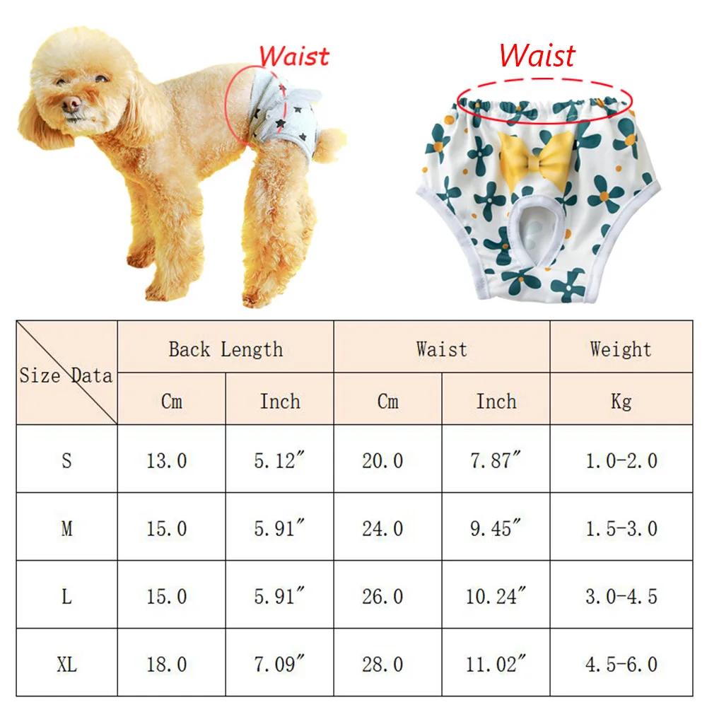 Reusable Female Pet Diaper Shorts for Small Dogs Prevent Harassment Puppy Dog Physiological Pants Chihuahua Maltese Underwear