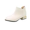 New Autumn Booties Women's Round Toe Spliced Rear Zipper Soft Sole Anti-Slip Wear-Resistant Ankle Boots