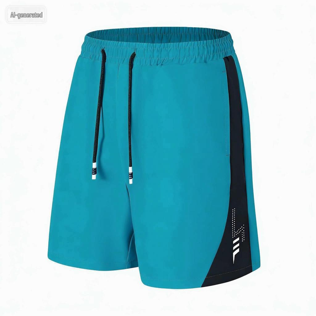 Men's Summer Ice Silk Quick-Dry Loose Fit Sports Shorts - Breathable, Casual, Plus Size.