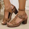 Fashion 2025 Summer Women Shoes Chunky Heels Sandals for Women Lightweight Platform Sandles Woman Thick High Heeled Gladiator Sandalias