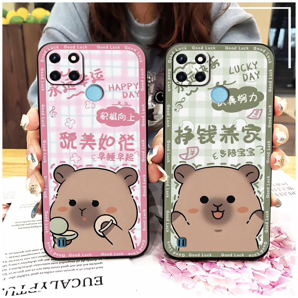 Silicone Couple Phone Case For OPPO Realme C21Y/C25Y Anti-dust Dirt-resistant Back Cover Waterproof Cute Full Wrap TPU