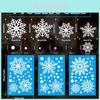 Christmas Snowflake Static Stickers Decal Set For Window Decoration With Pvc Material For Holiday Festivities