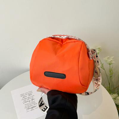 Nylon Cloth Fashion Shell Bag Korean Version Wide Shoulder Strap Single Shoulder Messenger Bag Women's 2024 Summer New Casual Bag