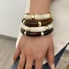 Punk Resin Bangle Set Wide Exaggerated Chunky Bangles Vintage Cuff Bracelet Set  Gifts