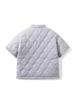 Herren Stepp Baumwolle Halbarm Pullover Jacke—Winter Arbeitskleidung Stil mit Stehkragen, Lockerer Schnitt, Einfarbige