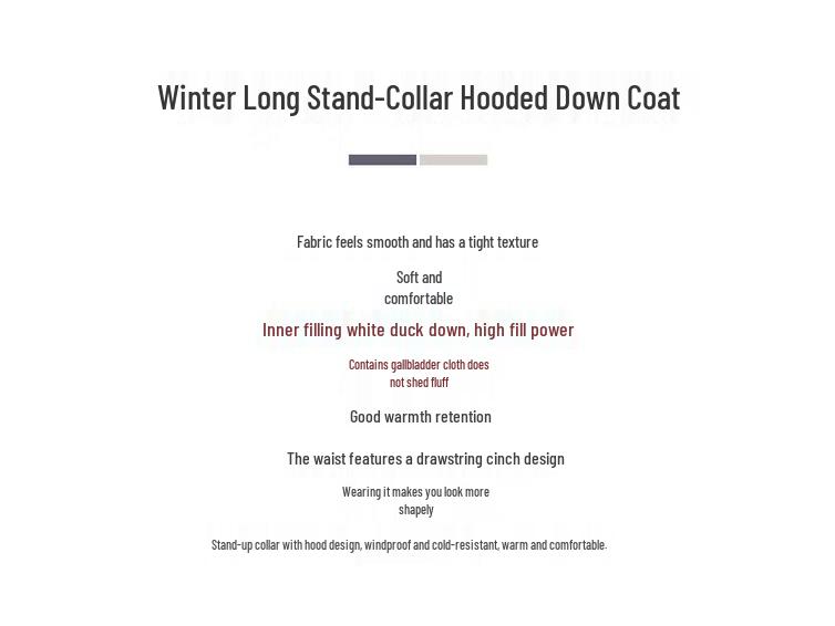 Women's Mid-Length Hooded Down Jacket