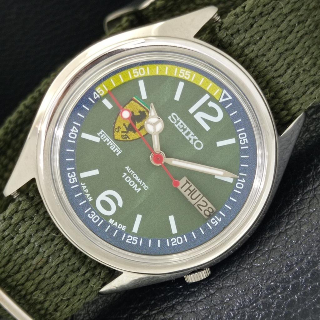 

SEIKO VINTAGE AUTOMATIC 7009A JAPAN MENS FERRARI DIAL WATCH a700474-5 R203-a700474