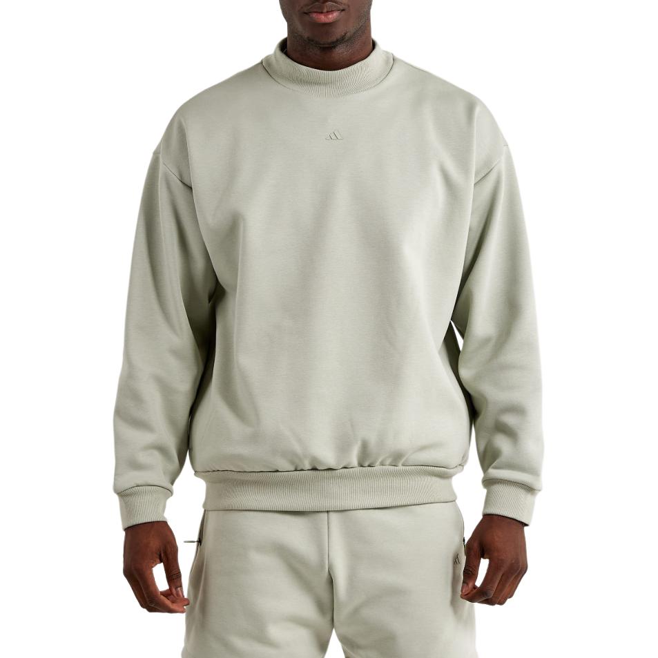 Adidas Originals Sweatshirts Unisex Light Green Half Turtleneck Moderate Regular IA3434-
