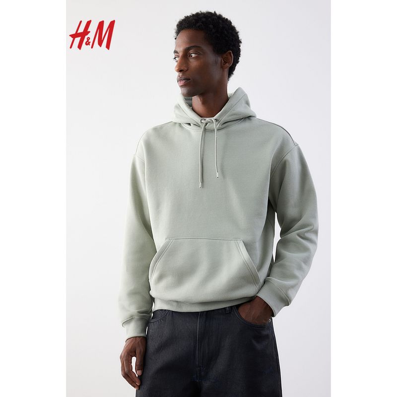 

HM Мужская одежда Женская одежда Худи 2025 Лето Новинка ПАРНЫЙ Удобный Мягкий Капюшон Длинный рукав Топ 0970819 Green 112 165/84