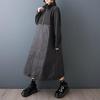 Cotton Padded Black Plus Size Vintage New In Dresses for Women Casual Loose Long Spring Autumn Winter Dress