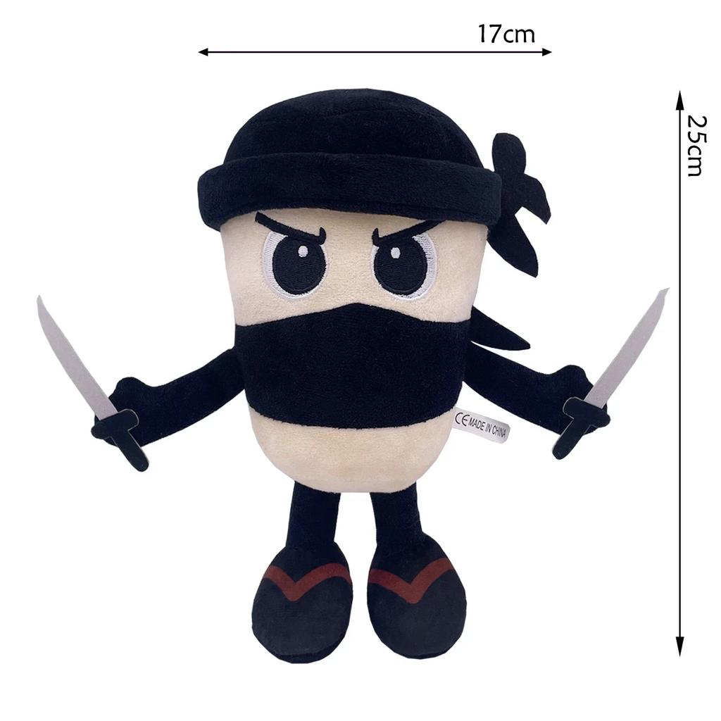 New Tralalero Tralala Shark Plush Ninja Cappuccino Plush Tungtungtung Sahur Italian Brain Rot Animals Stuffed Dolls Toy Gifts