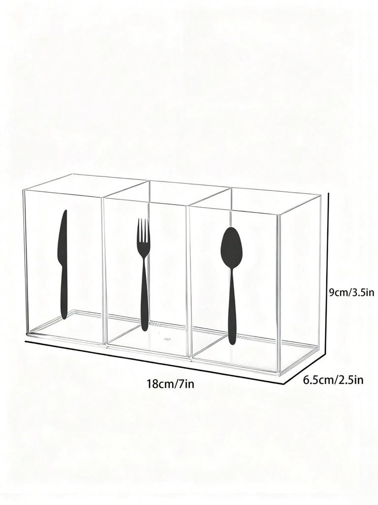 Multi-Function Kitchen Utensil Organizer - Space-Saving Plastic Cutlery Holder, Can Store Spoons, Knives And Forks, Durable