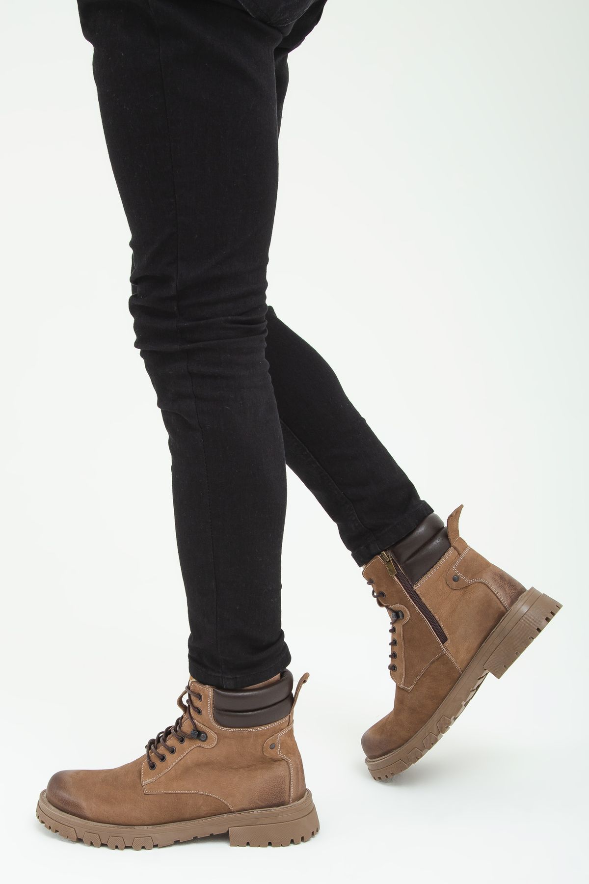 

Men s Fashion Genuine Leather Thick Heeled Boots Bootie Casual Boots Erk Bot Sk Shoes