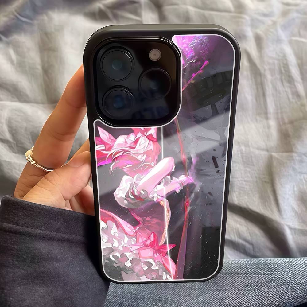 P-Puella Magi Madoka Magica Phone Case For IPhone 17 Air 16 E Pro Max 15 14 13 Mini 12 Pro 11 Max Plus Black Cover