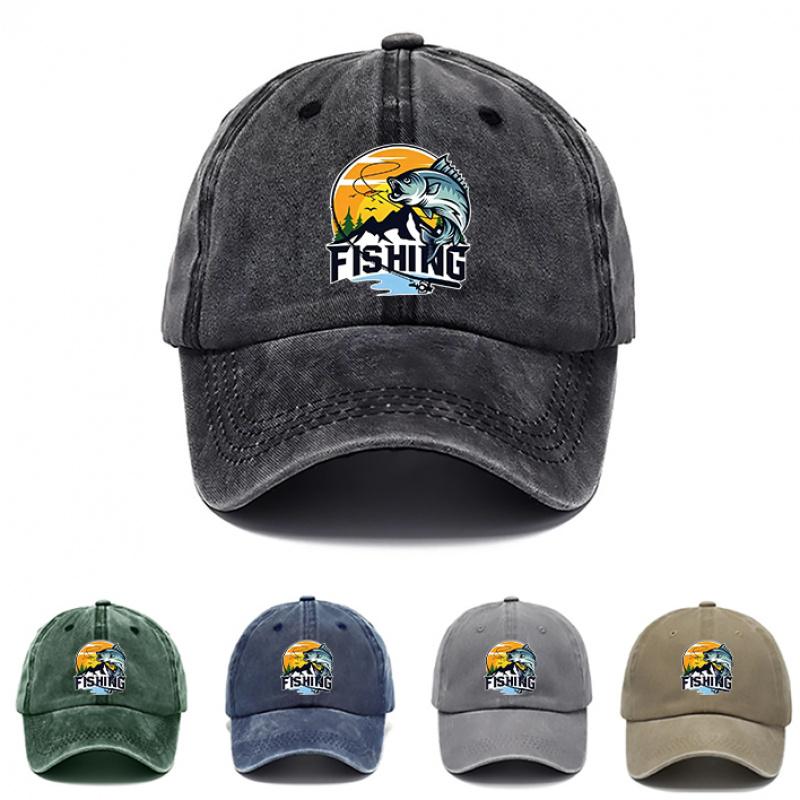 pc Adjustable Hook Loop Baseball for Men Women Breathable Outdoor Fishing Hat with HookandLoop Closure Unisex Dad Suit