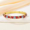 Hawaiian Enamel Vintage Cloisonne Bangle Traditional Chinese Chinese Flower Bangle Classic Ethnic Women's Hand Bracelet Ladies
