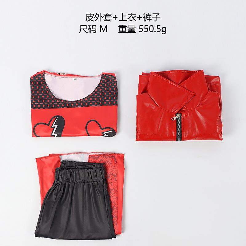 Halloween Descendants Film Cosplay Costumes For Kids Movie The Rise Of Red Chloe Princess Dress Girls Jacket Coat Pants Uniform