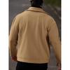 New Autumn Woolen Solid Color Coat for Men, Loose Casual Jacket