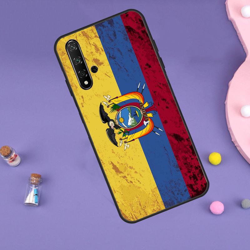 Ecuador Flag Case For Huawei P30 P20 P40 Lite Nova 5T 11i 8i 3i 9 10 SE 11 Pro Y90 Y70 Y61 Y60 Y91 Cover