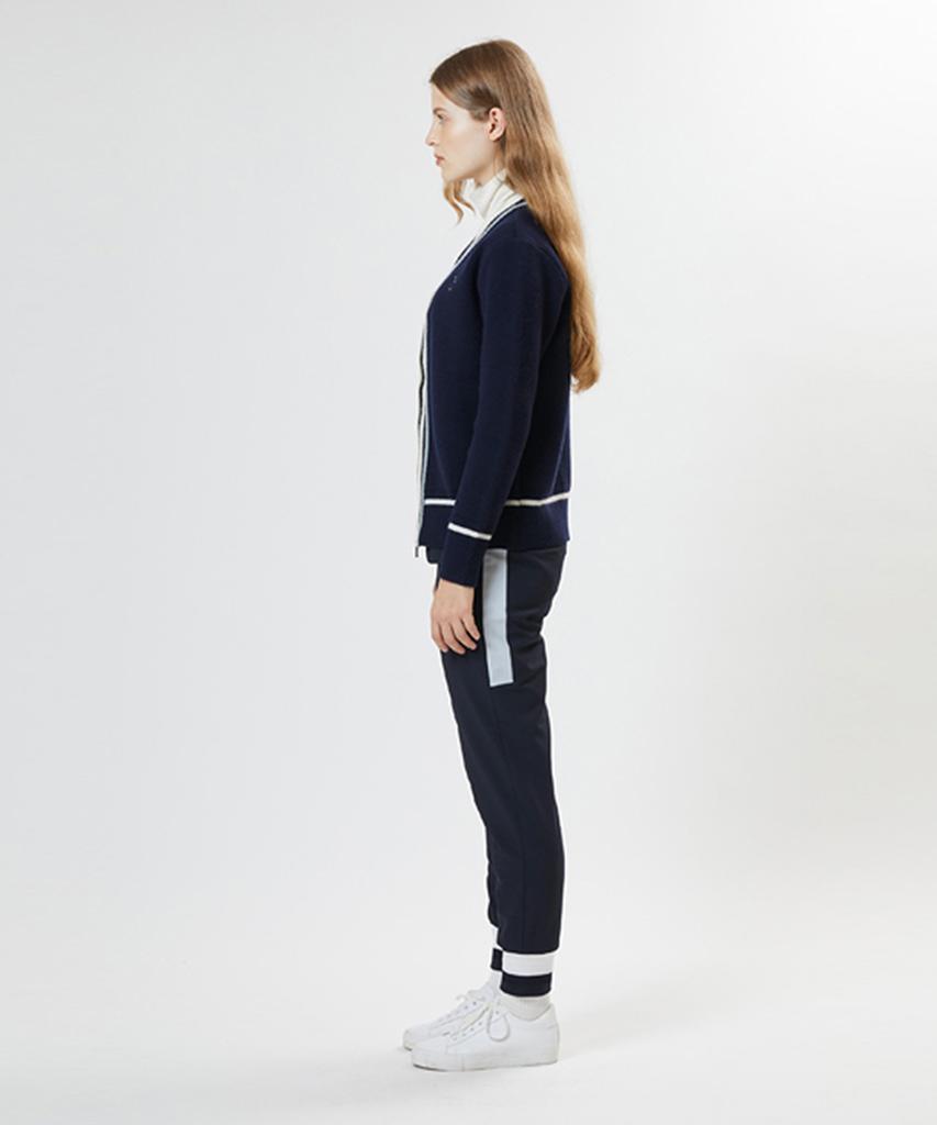 AVEN Side Color Line Jogger Pants Navy