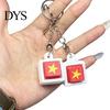 Tactile Mechanical Switch Clicker Five-Star Red Flag Keyboard Fidget Toy, 3D Printed Decompression Button Fun Desk Toy for Stress Reduction Keychain,