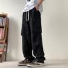 Overalls Men's Autumn New American Trend Brand Loose Casual Pants Teen Fashion Solid Color Multi-Pocket Straight Pants