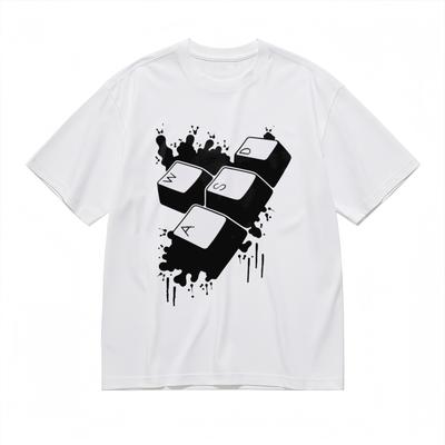 Men's T-Shirt Mens Womens Tees Top With Edgy Keyboard Control Designt Graphic White 100% Cotton Tops