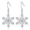 New Christmas Earrings Niche Design Versatile Snowflake Pendant Exquisite Fashionable Earrings