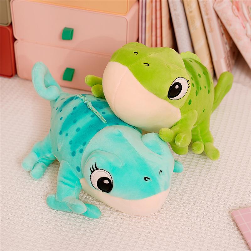 1PC 30cm Cartoon Real Like Lizard And Chameleon Plush Toys Creative Simulation Animal Reptile Stuffed Pillow Gifts