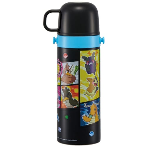 Skater Kids' 2-Way Stainless Steel Water Bottle with Cup, Pok?mon 21, 430ml, SKDC4-A