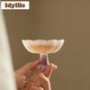 50ml Handmade Glass Powder Lotus Teacup Boutique Tall Foot Petal Tea Bowl Jug Tea-tasting Personal Cup Mugs Jianzhan Master Cups