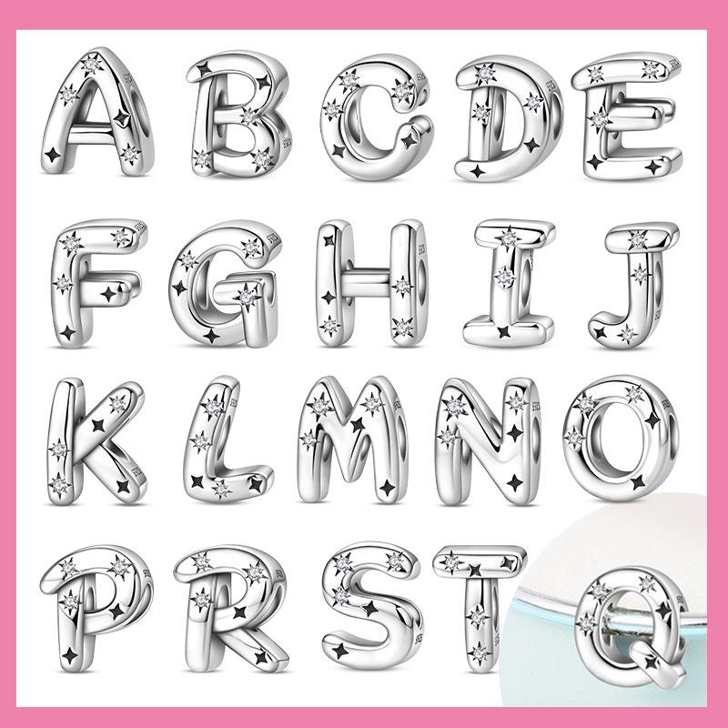 Copper 26 Letter A-Z Alphabet Charm Fine Beads Fit Original Charms Copper Bracelet Diy Fine Jewelry For Women Gifts Making