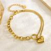 New European and American Style Gold Vintage Heart Bracelet for Women Ins Niche Design Fashion Minimalist Hand Accessories