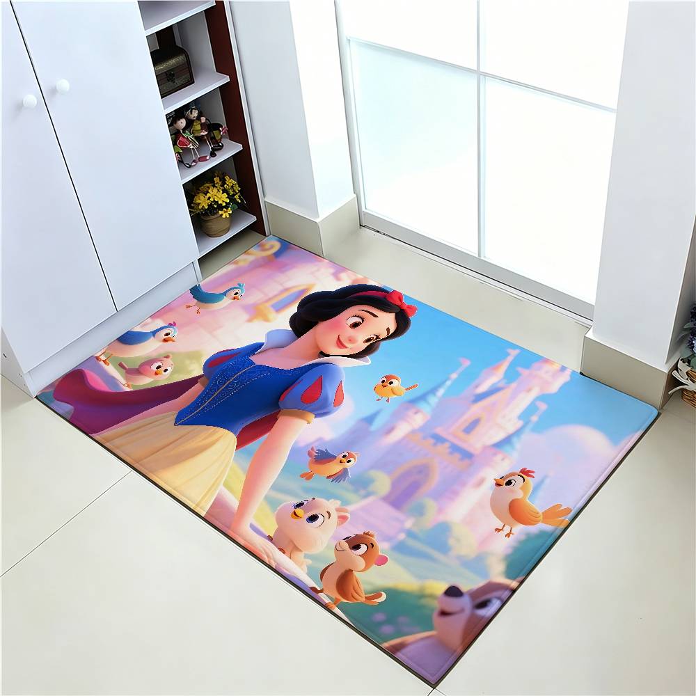 Cute S-snow W-White Carpet Bathroom Anti-slip Mat Door Mat Home Decoration Mat Entrance Door Mat Scratch-resistant Door Mat