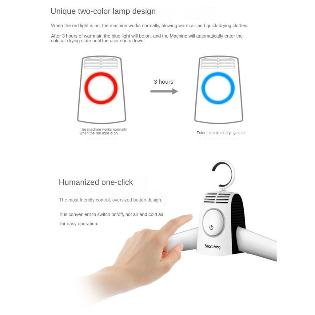 Smart Portable Electric Clothes Dryer Multi-function Quick Drying Machine Clothes/Shoe Drying Hanger 150W