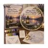 Christmas Ornament Craft Set Embroidery Kit for Beginners, Pre-Printed Pattern Full Creative Gift Parents And Friends of Tools, DIY Needlework Festive
