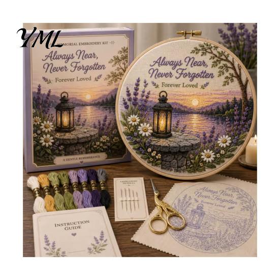 Christmas Ornament Craft Set Embroidery Kit for Beginners, Pre-Printed Pattern Full Creative Gift Parents And Friends of Tools, DIY Needlework Festive