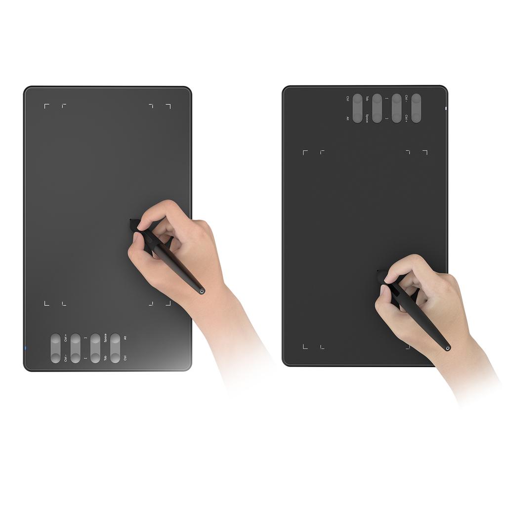 Graphics Drawing Tablet 195x122mm Active Area with 16384 Pressure Levels 8 Shortcut Keys and Stylus OTG Adapter for Win