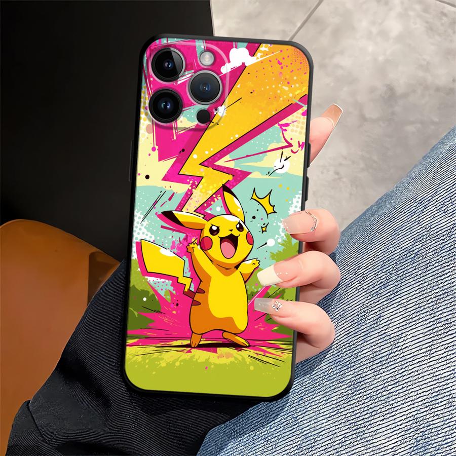 

Cute Pokemon Pikachu Phone Case for Apple iPhone Air 16 14 XR XS MAX 11 15 Pro 7 8 17 Pro Max 12 13 Funda Phone Cover iPhone 12 mini