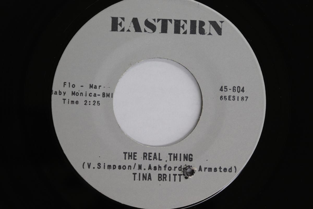 

7inch Record TINA BRITT - Real Thing / Teardrops Fell (Every 45604 EASTERN RECORDS 1965 US Soul/Funk Used