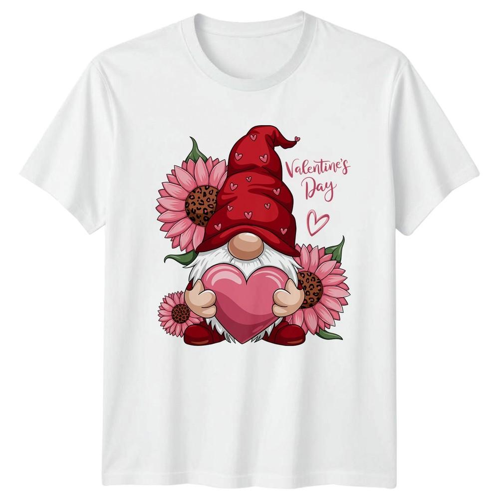 Valentines Day Unisex TShirt Gnome Leopard Sunflower Holiday Valentines Day Gift S